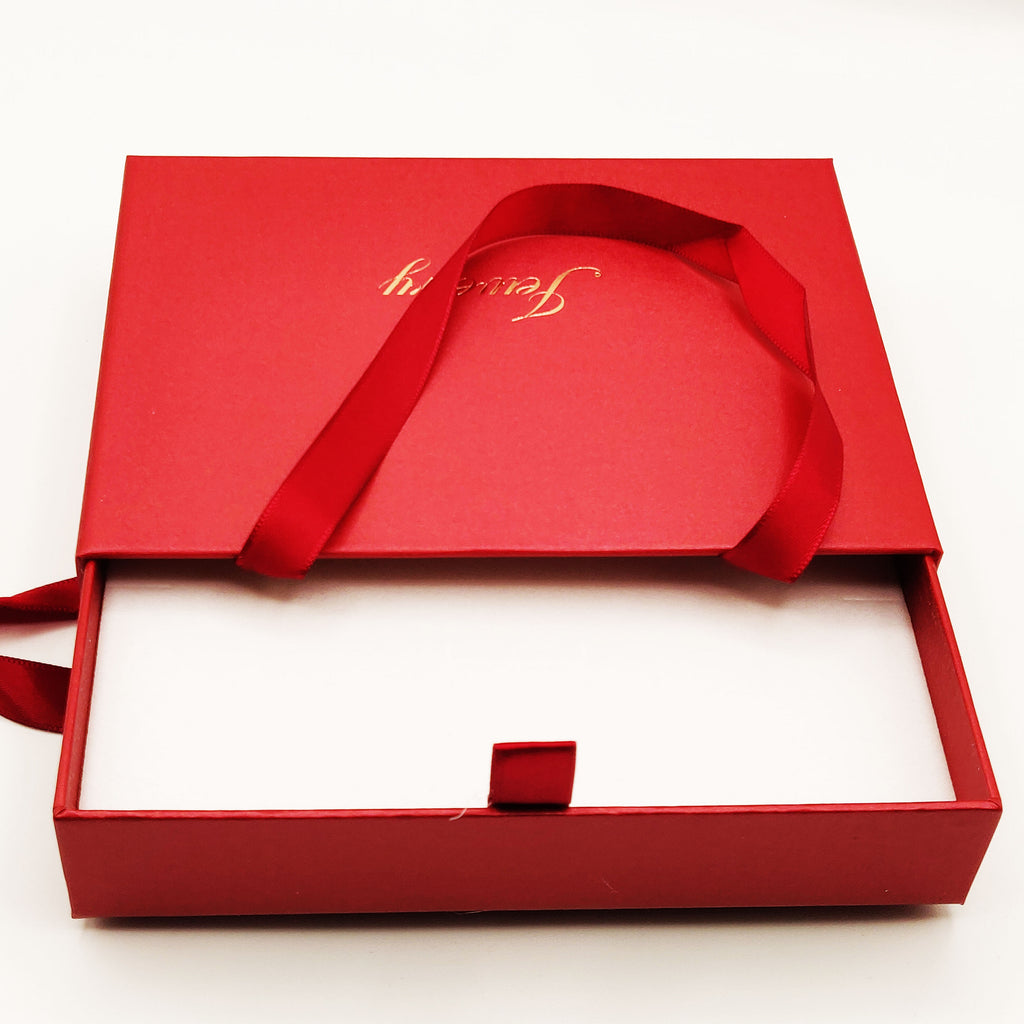 Boite à Bijoux "Sac à Main" Rouge pour Ensembles 4 Pièces Larges