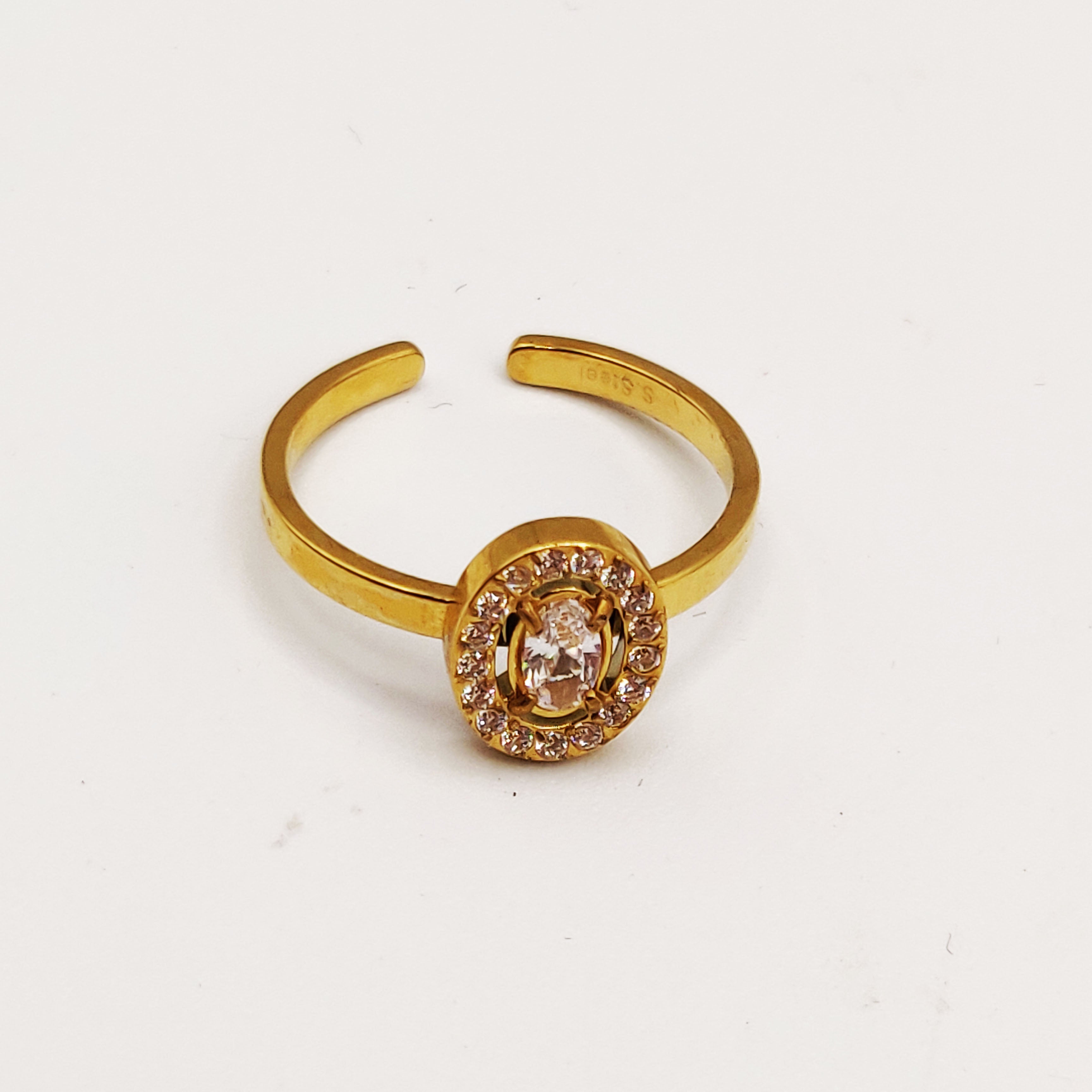 Bague Multi Cristaux Ovales Tour Cristaux