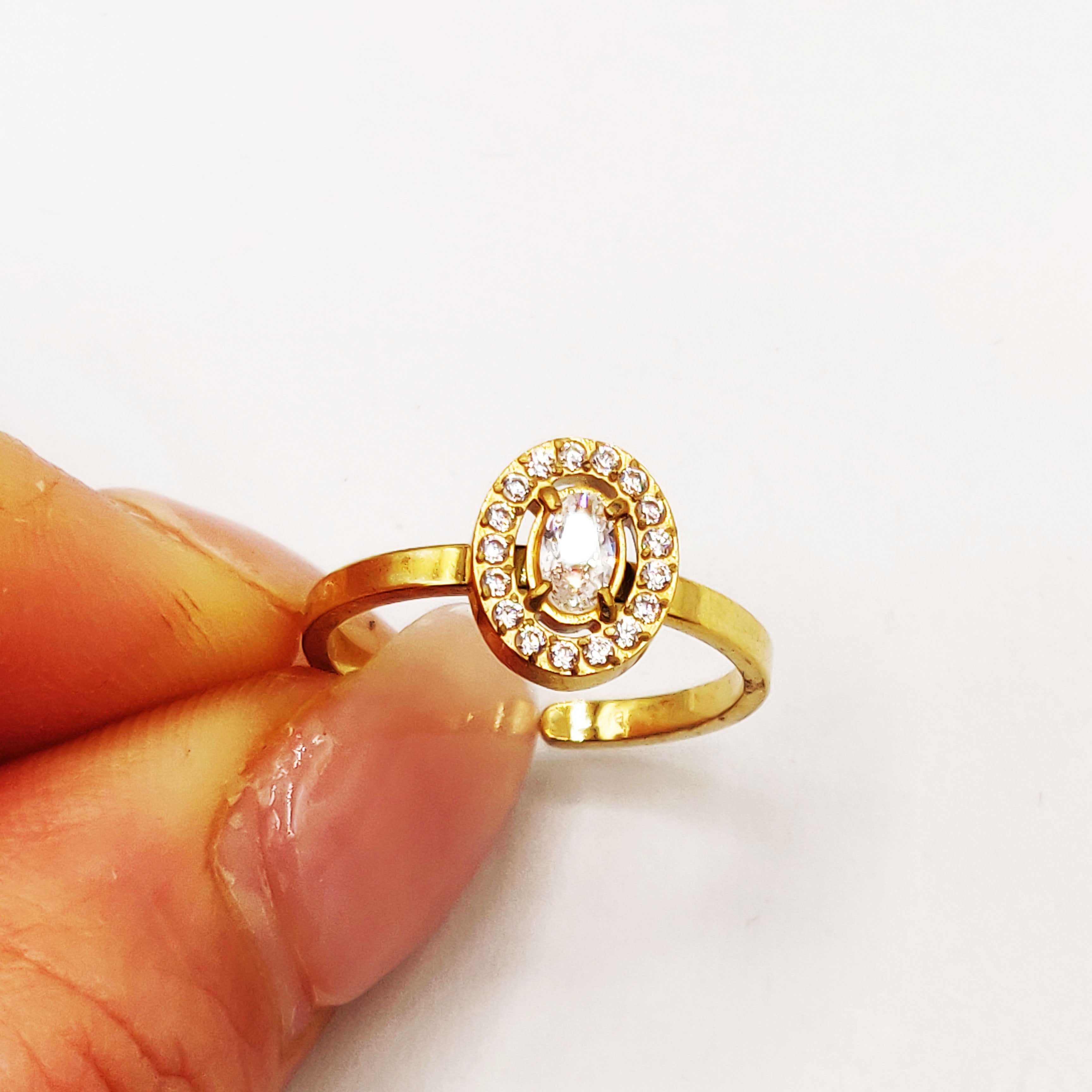 Bague Multi Cristaux Ovales Tour Cristaux