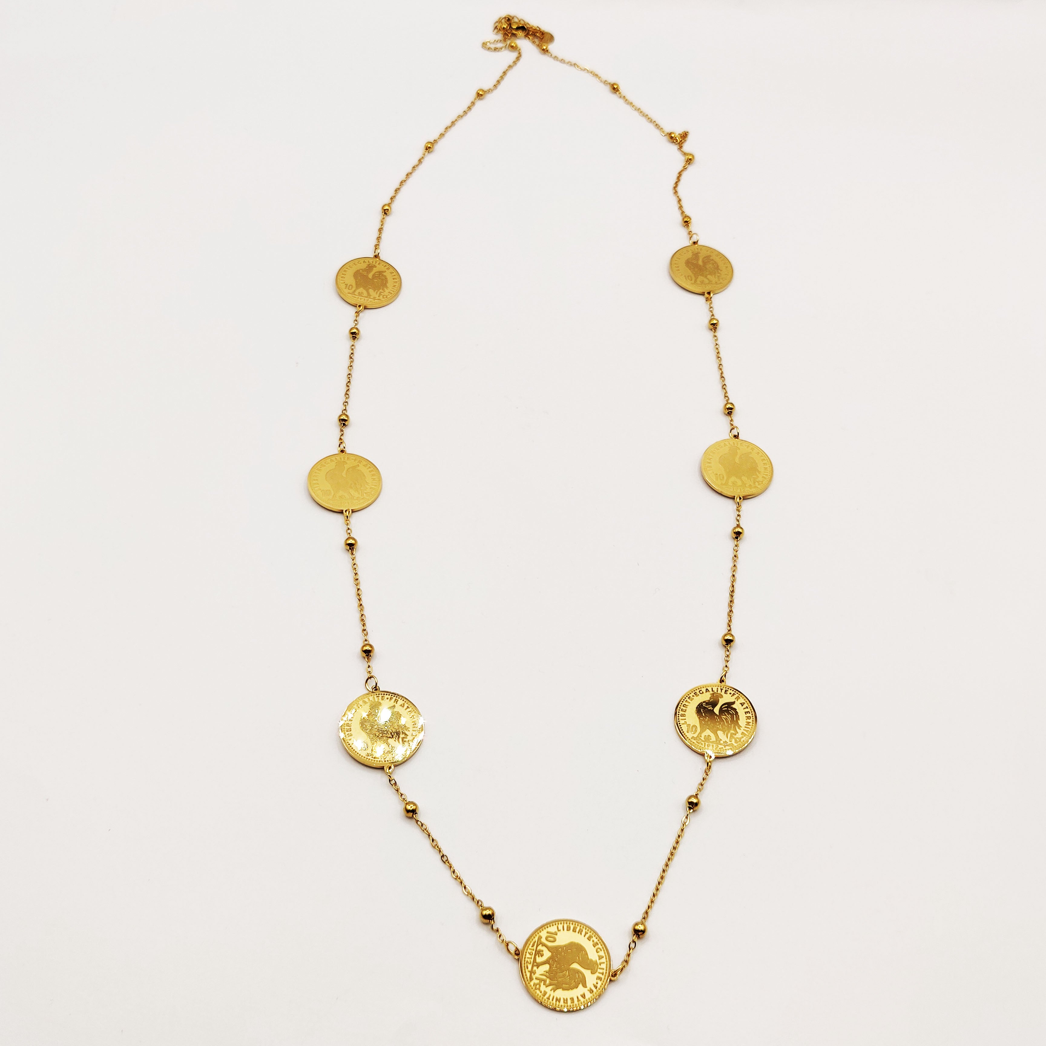 Collier / Sautoir Multi Louise Coq et Perles d'imitation Luxe