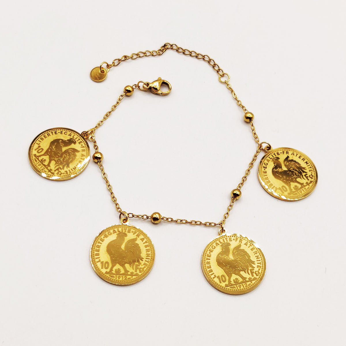 Bracelet Multi Louise Coq et Perles d'imitation Luxe