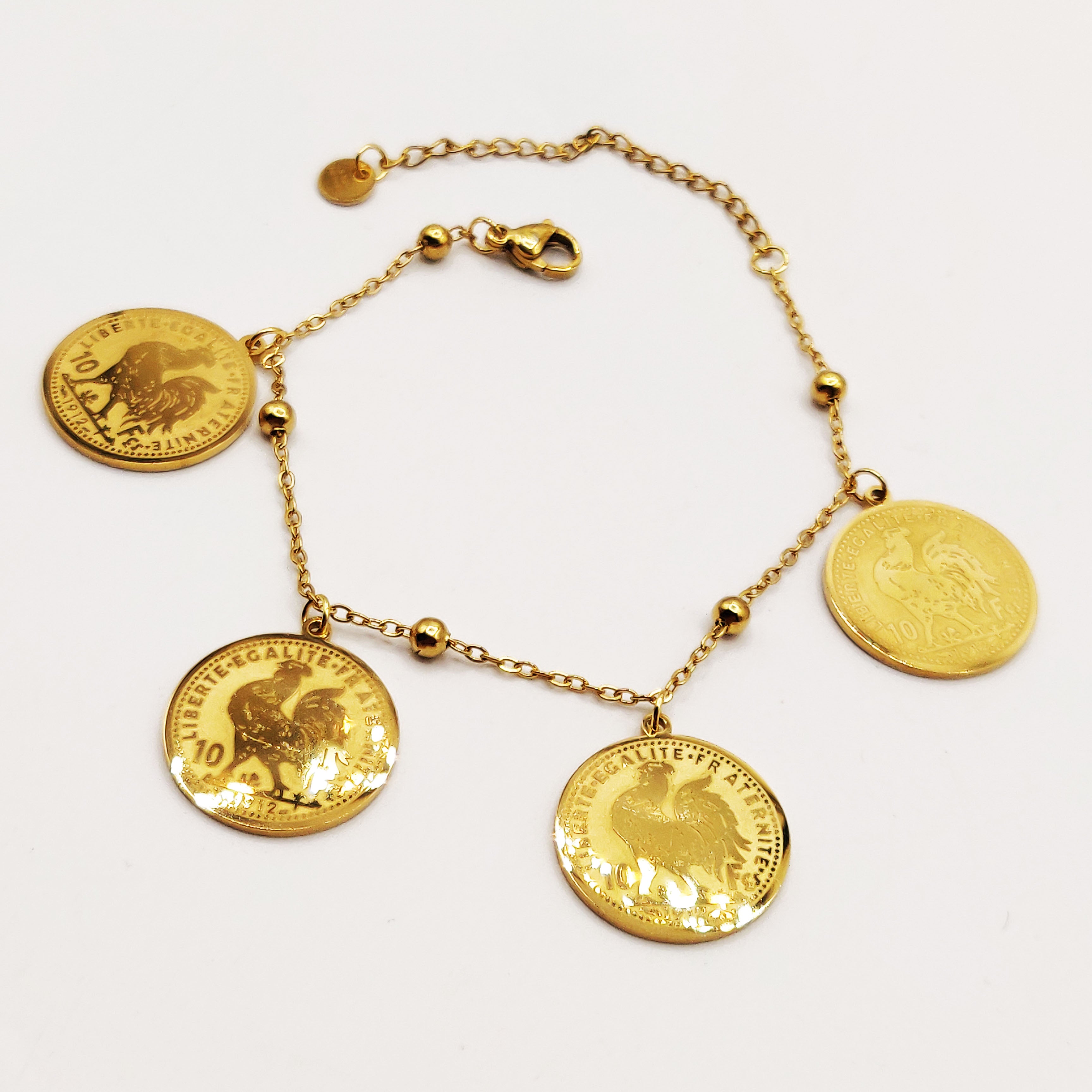 Bracelet Multi Louise Coq et Perles d'imitation Luxe