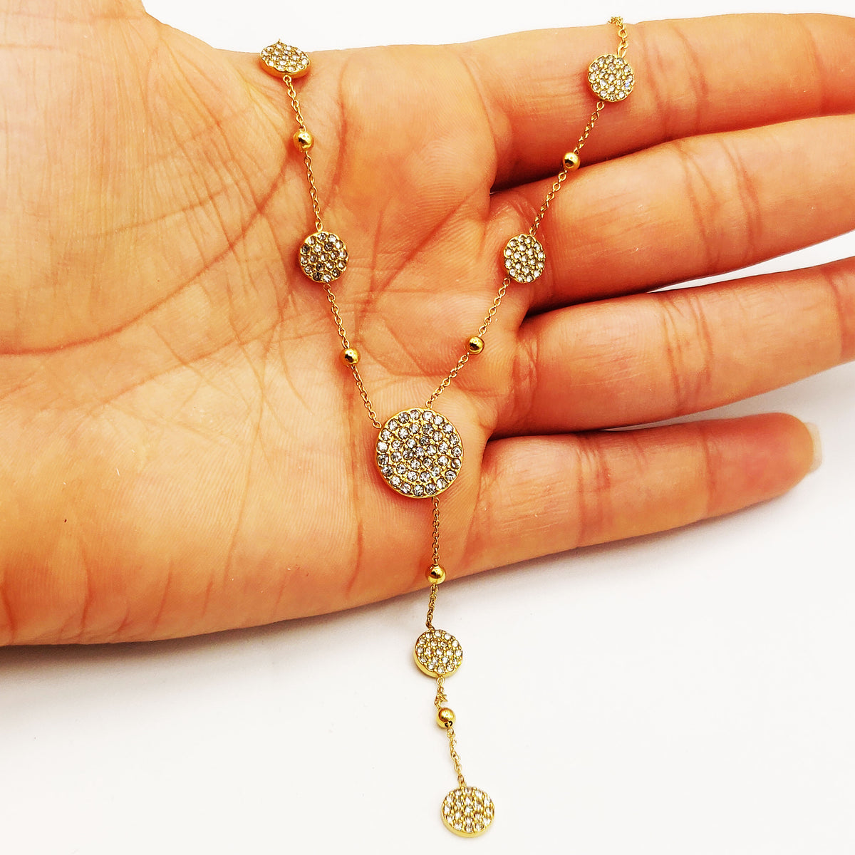 Collier Multi Cercles Multi Cristaux Luxe