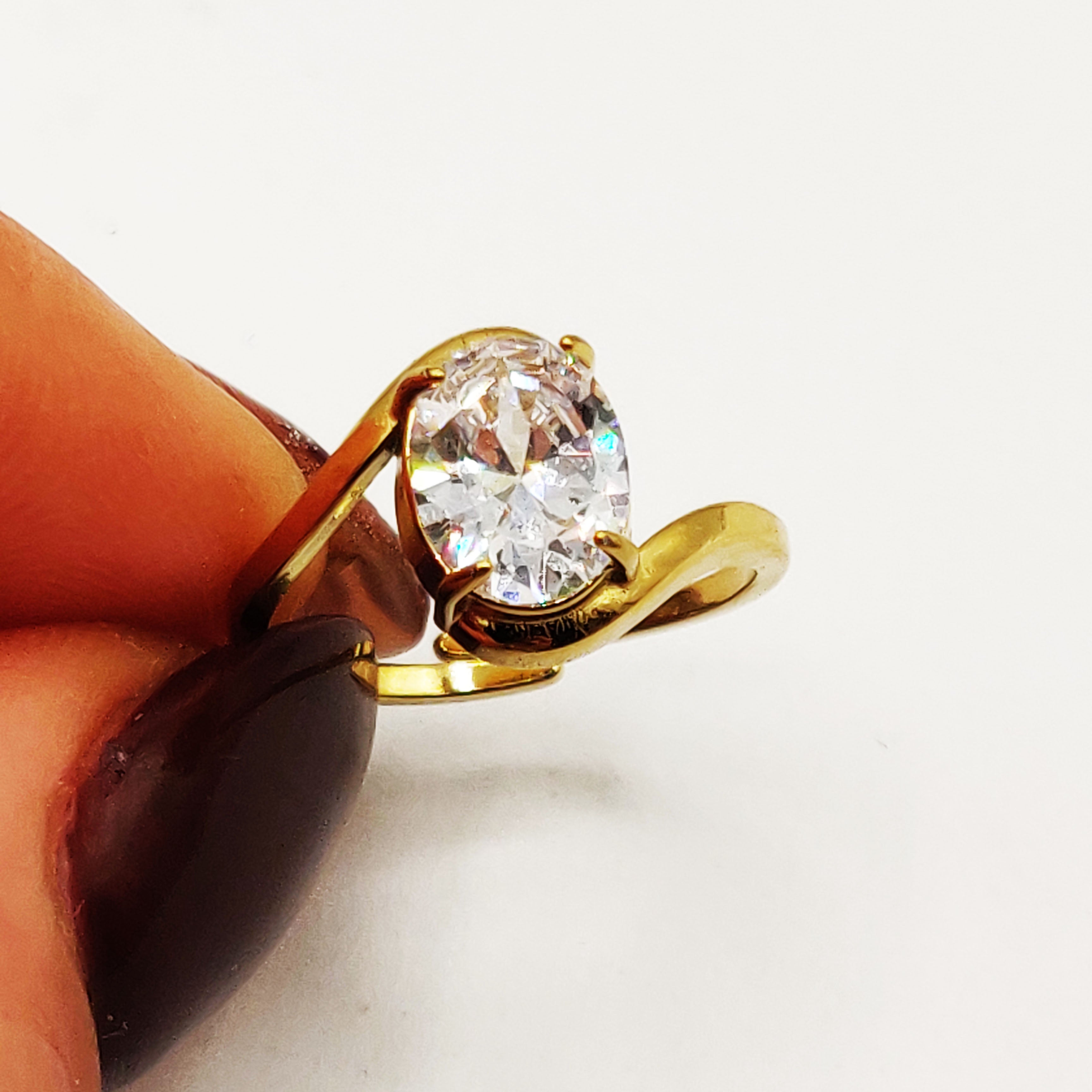 Bague Bague Grand Cristal Ovale