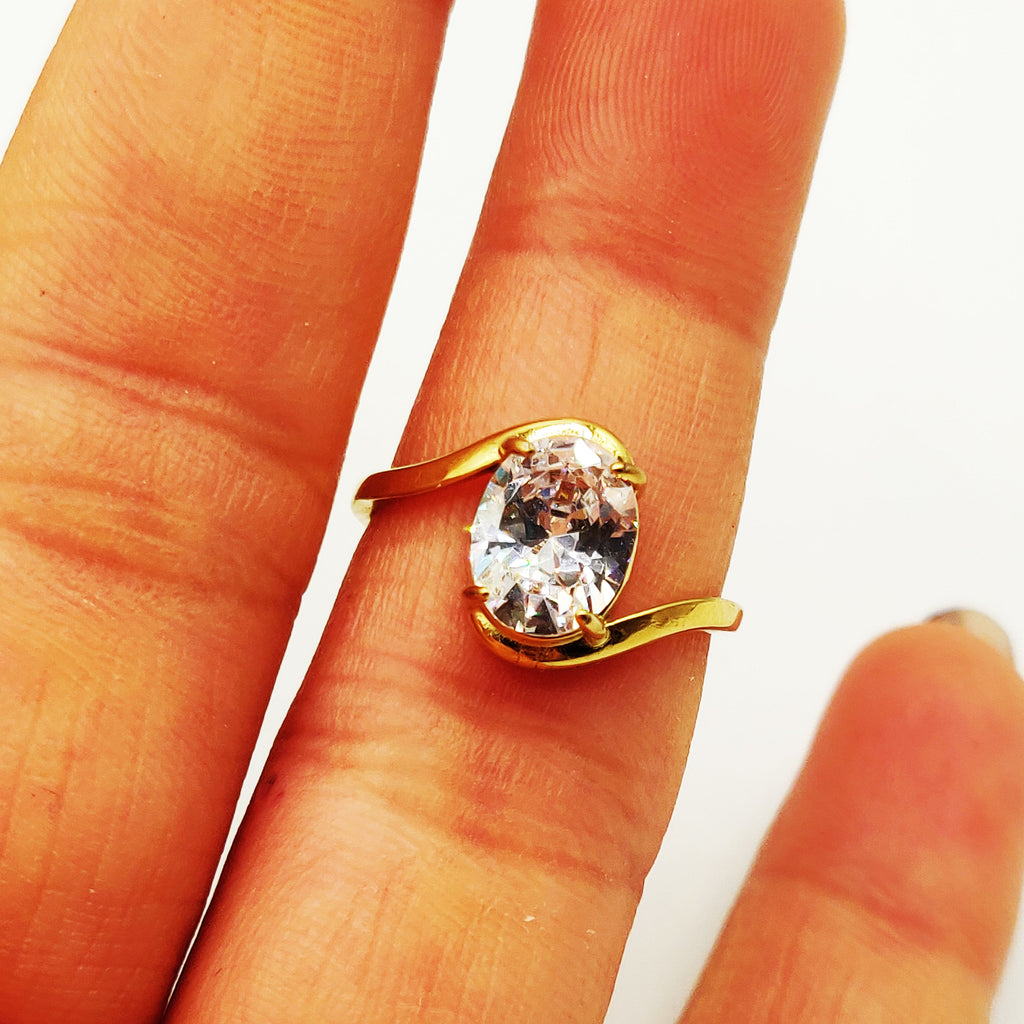 Bague Bague Grand Cristal Ovale