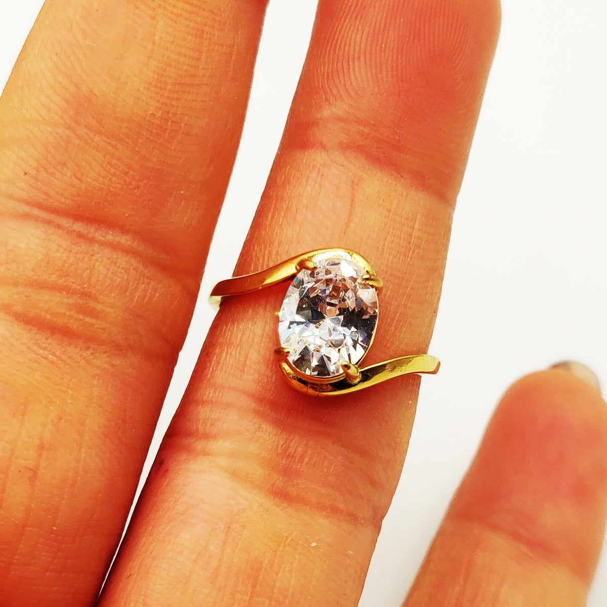 Bague Bague Grand Cristal Ovale