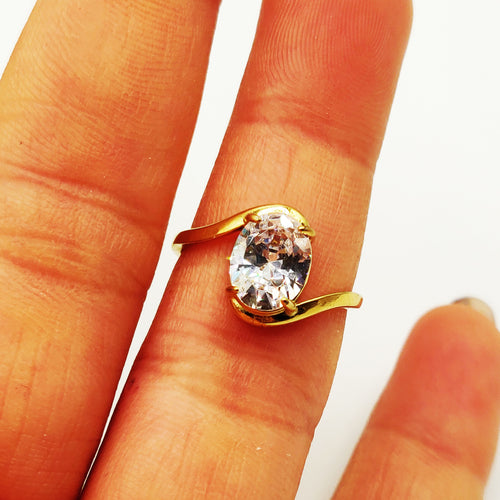 Bague Bague Grand Cristal Ovale