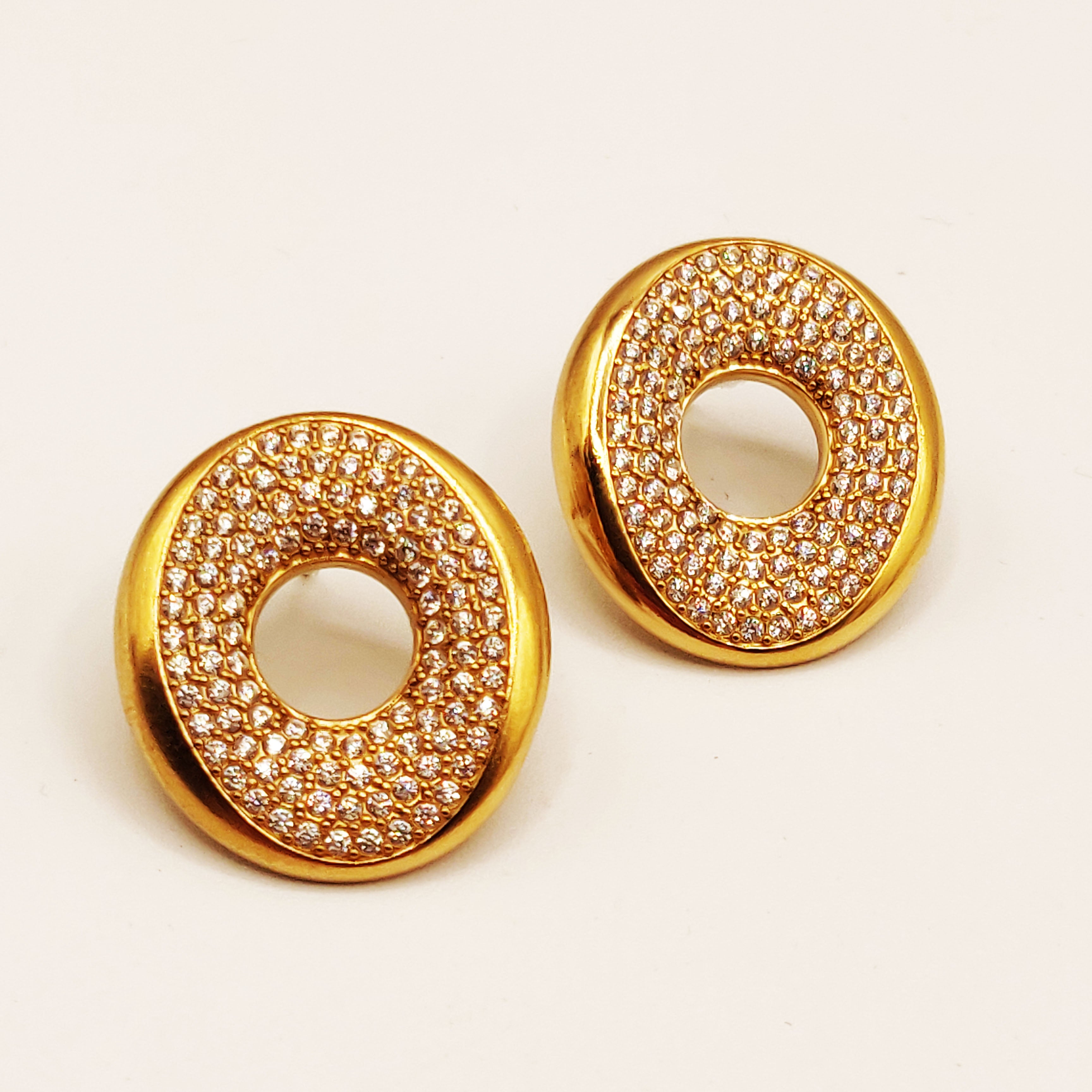 Boucles d'oreilles Pendentif Ovale Multi Cristaux Luxe