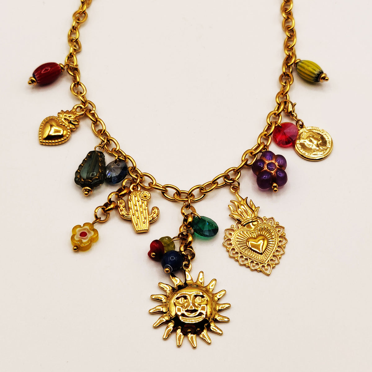 Collier Multi Bibelots Colorés Soleil Luxe