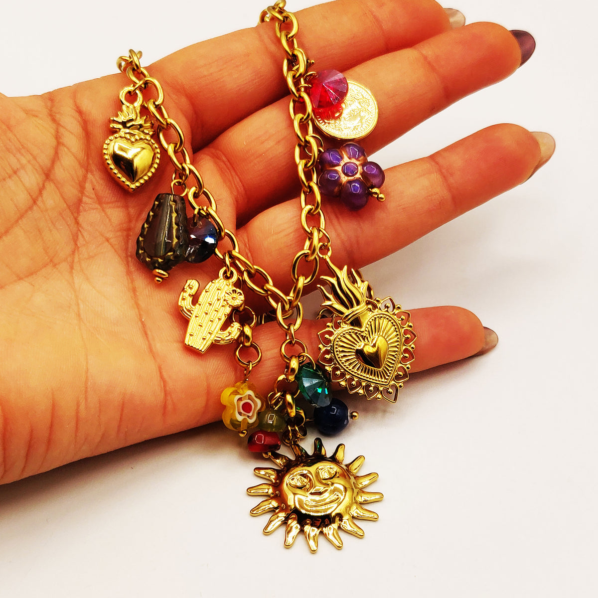 Collier Multi Bibelots Colorés Soleil Luxe