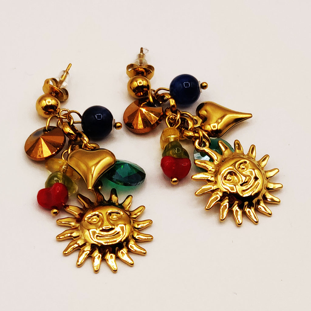 Boucles d'oreilles Multi Bibelots Colorés Soleil Luxe