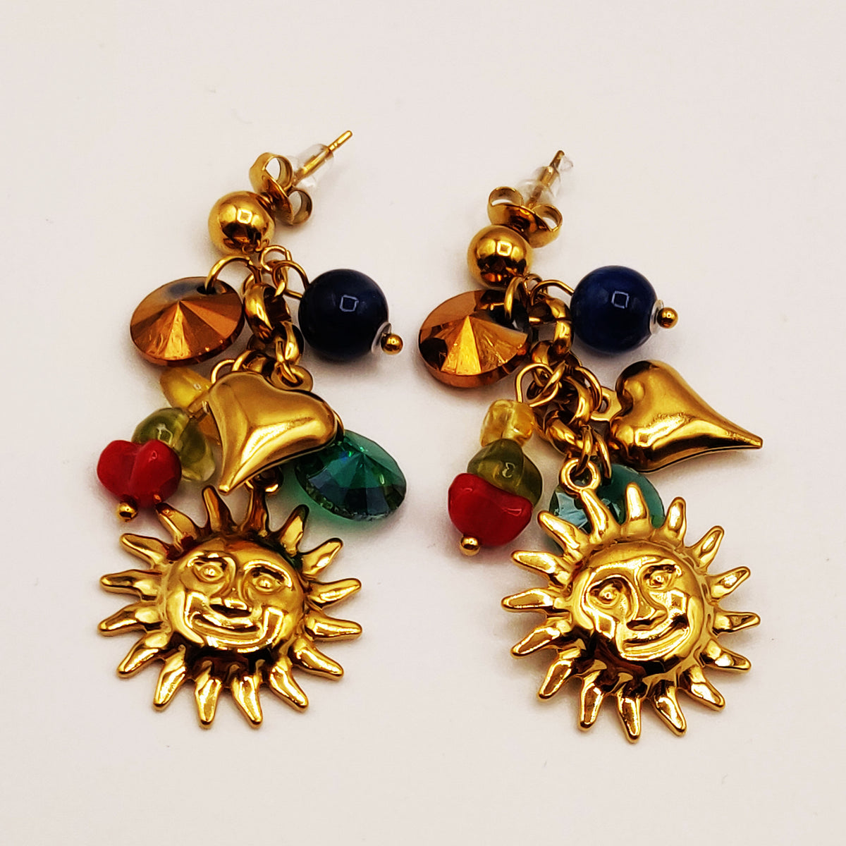 Boucles d'oreilles Multi Bibelots Colorés Soleil Luxe