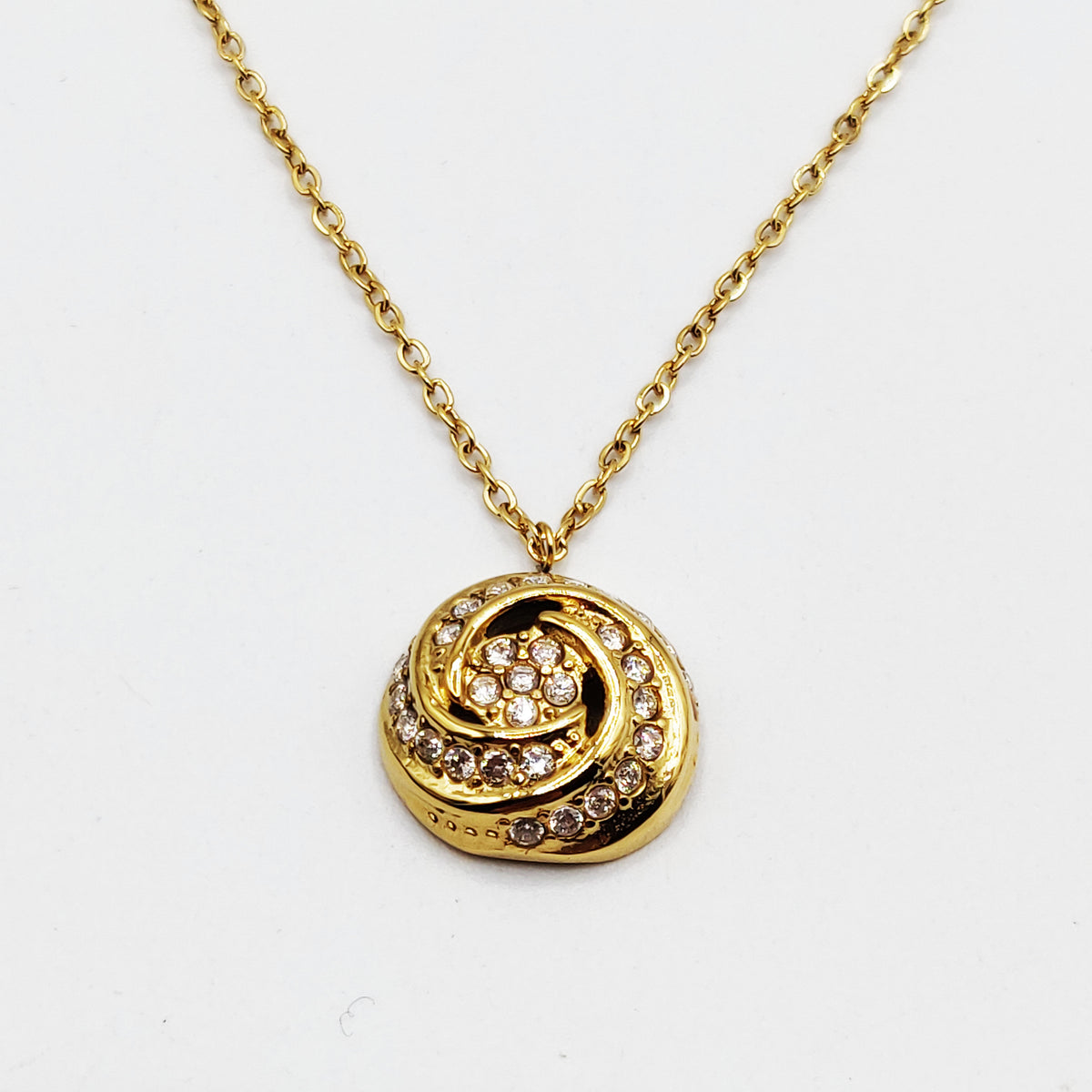 Collier Fleur Tourbillon Cristaux