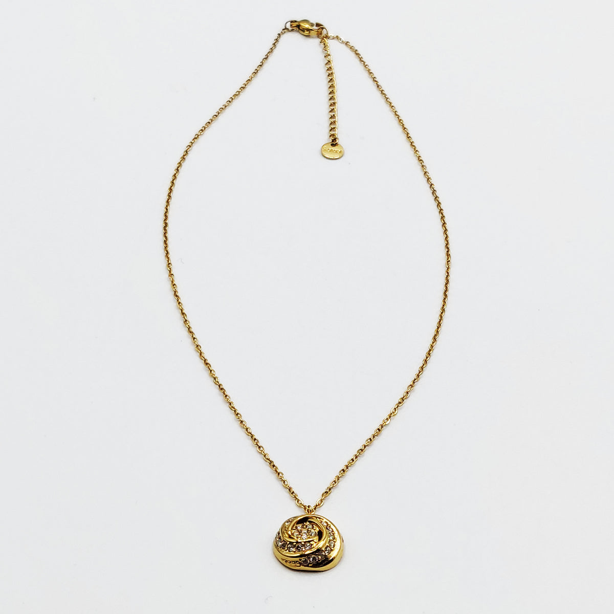 Collier Fleur Tourbillon Cristaux