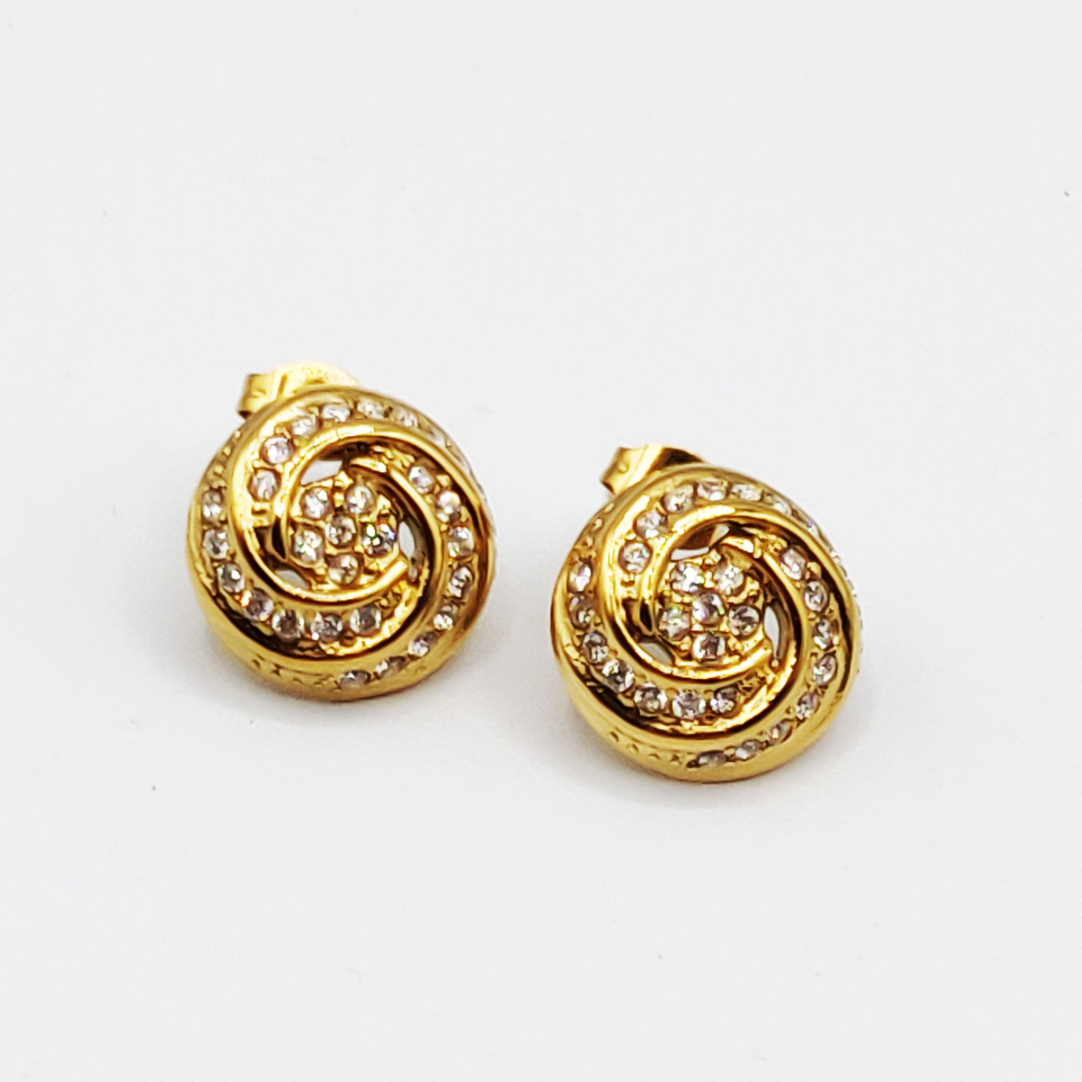 Boucles d'oreilles Fleur Tourbillon Cristaux