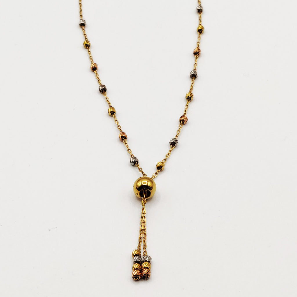 Collier Multi Boules Tricolores Luxe