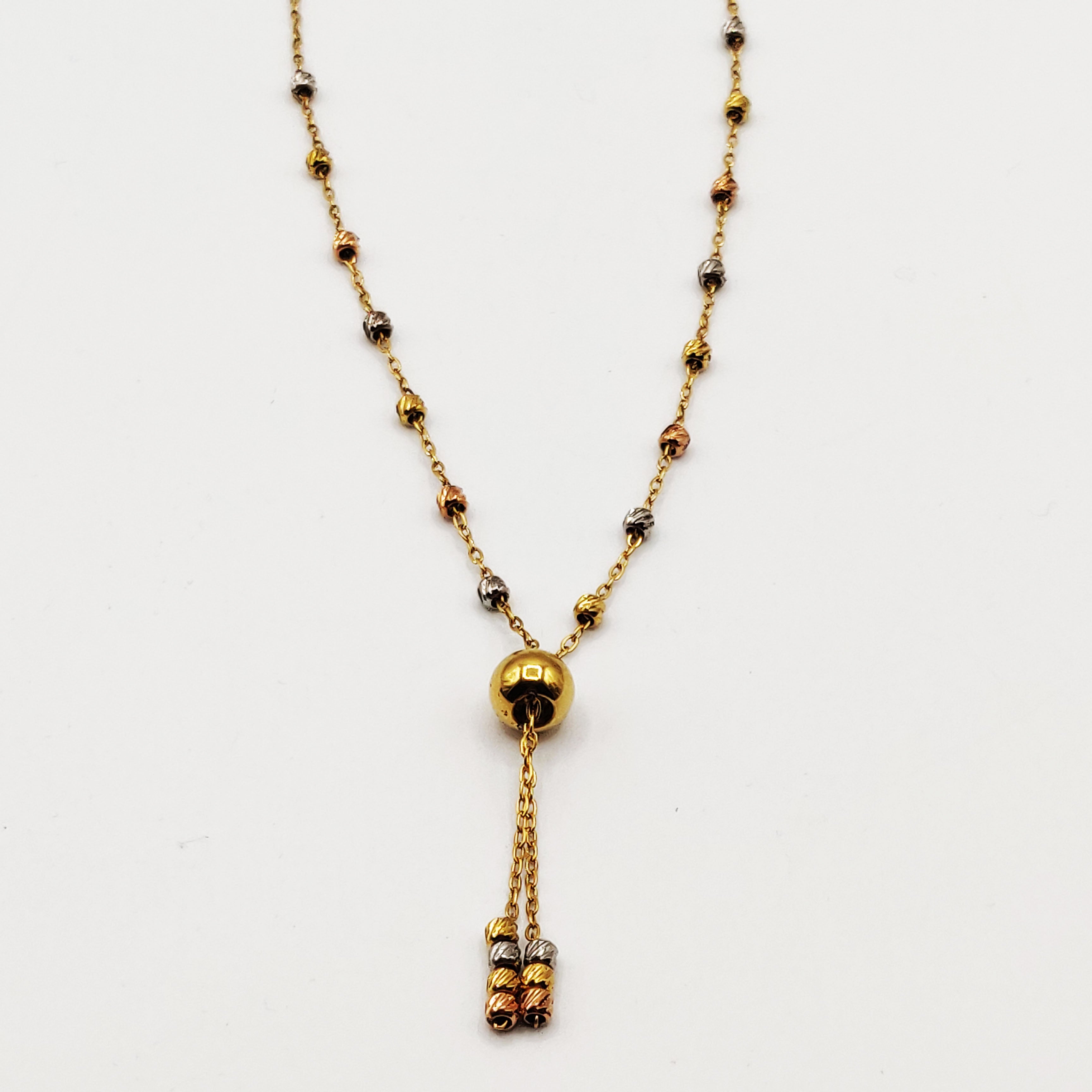 Collier Multi Boules Tricolores Luxe
