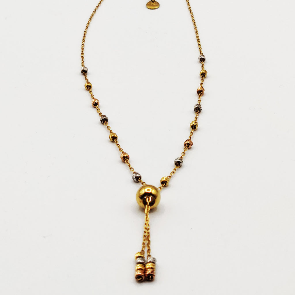 Collier Multi Boules Tricolores Luxe
