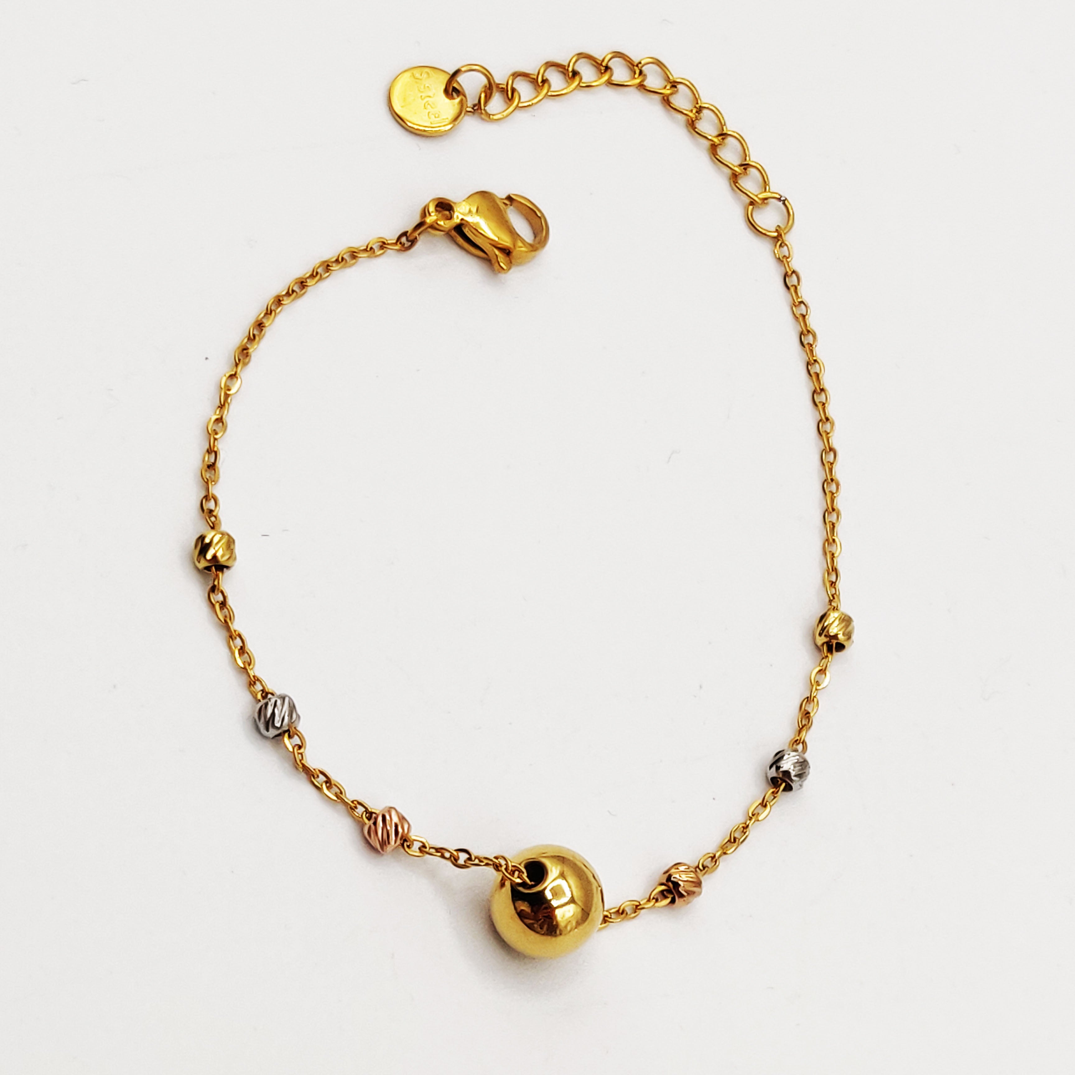 Bracelet Multi Boules Tricolores Luxe