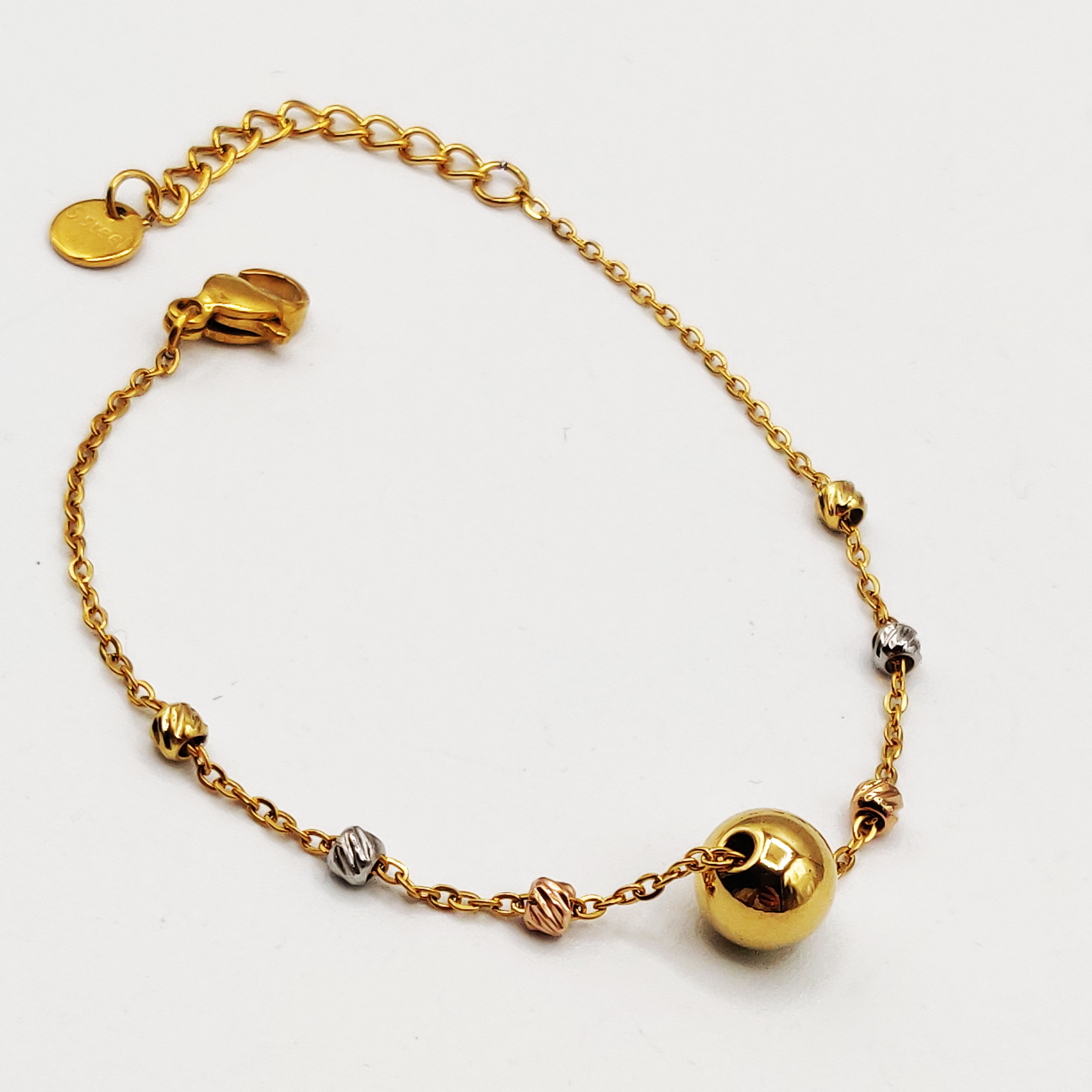 Bracelet Multi Boules Tricolores Luxe