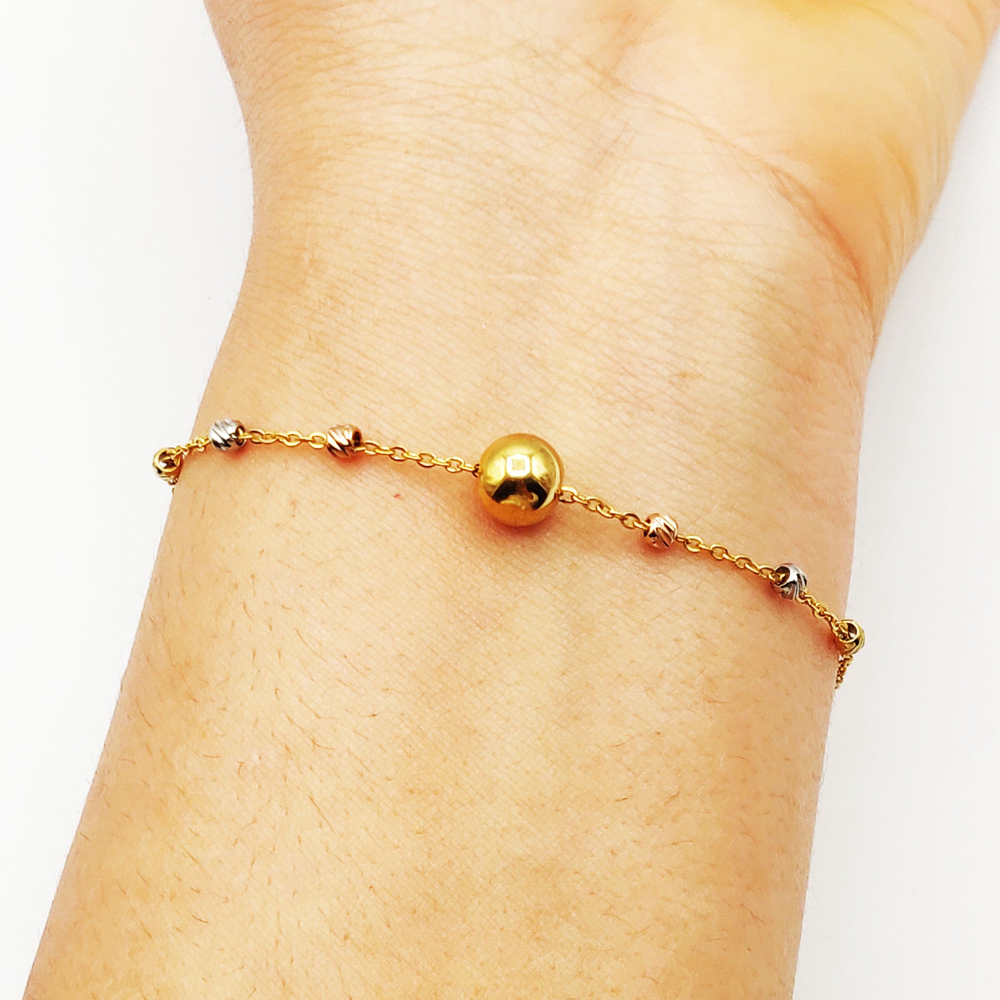 Bracelet Multi Boules Tricolores Luxe