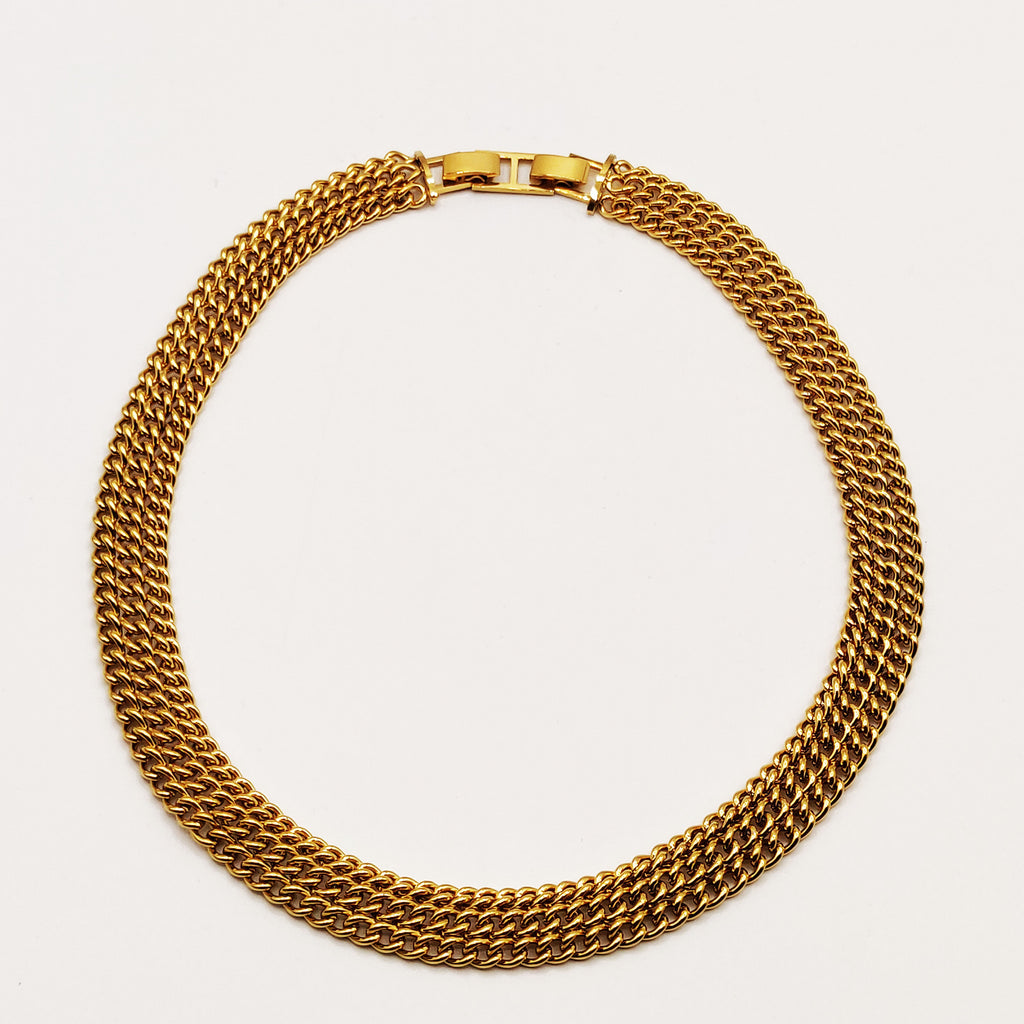 Collier Triple Tresse Fermeture Spéciale Luxe