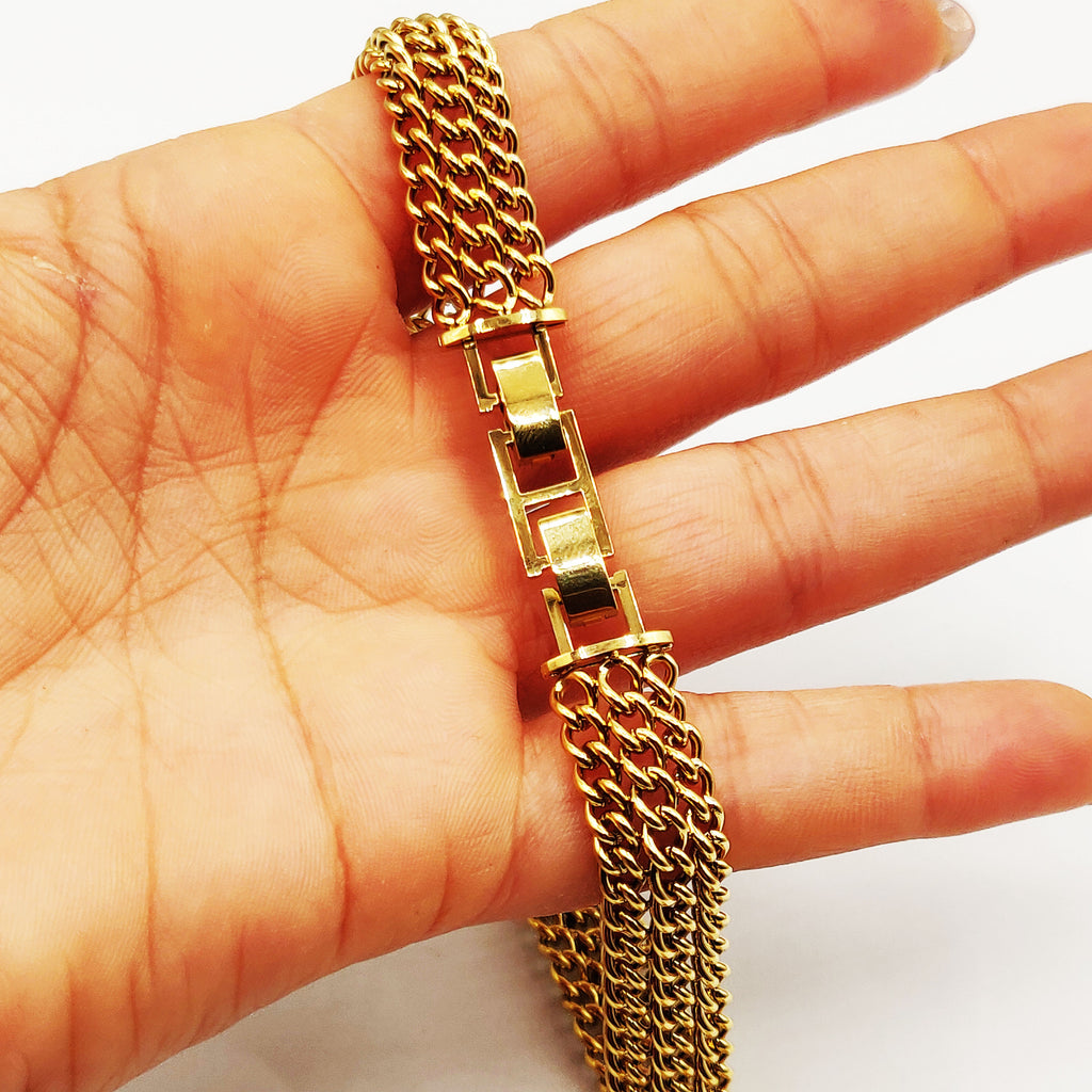 Collier Triple Tresse Fermeture Spéciale Luxe