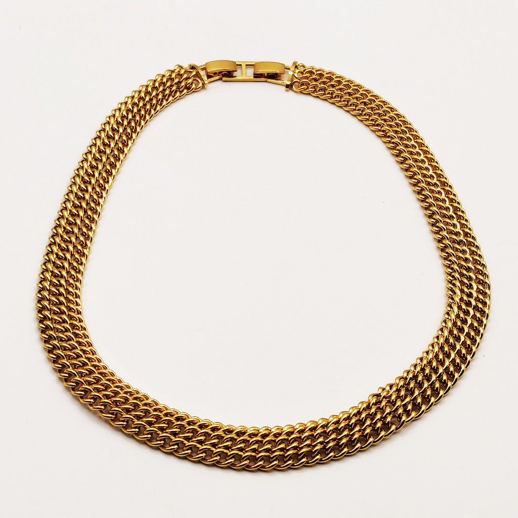 Collier Triple Tresse Fermeture Spéciale Luxe