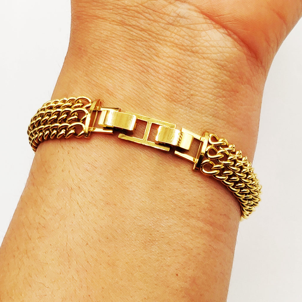 Bracelet Triple Tresse Fermeture Spéciale Luxe
