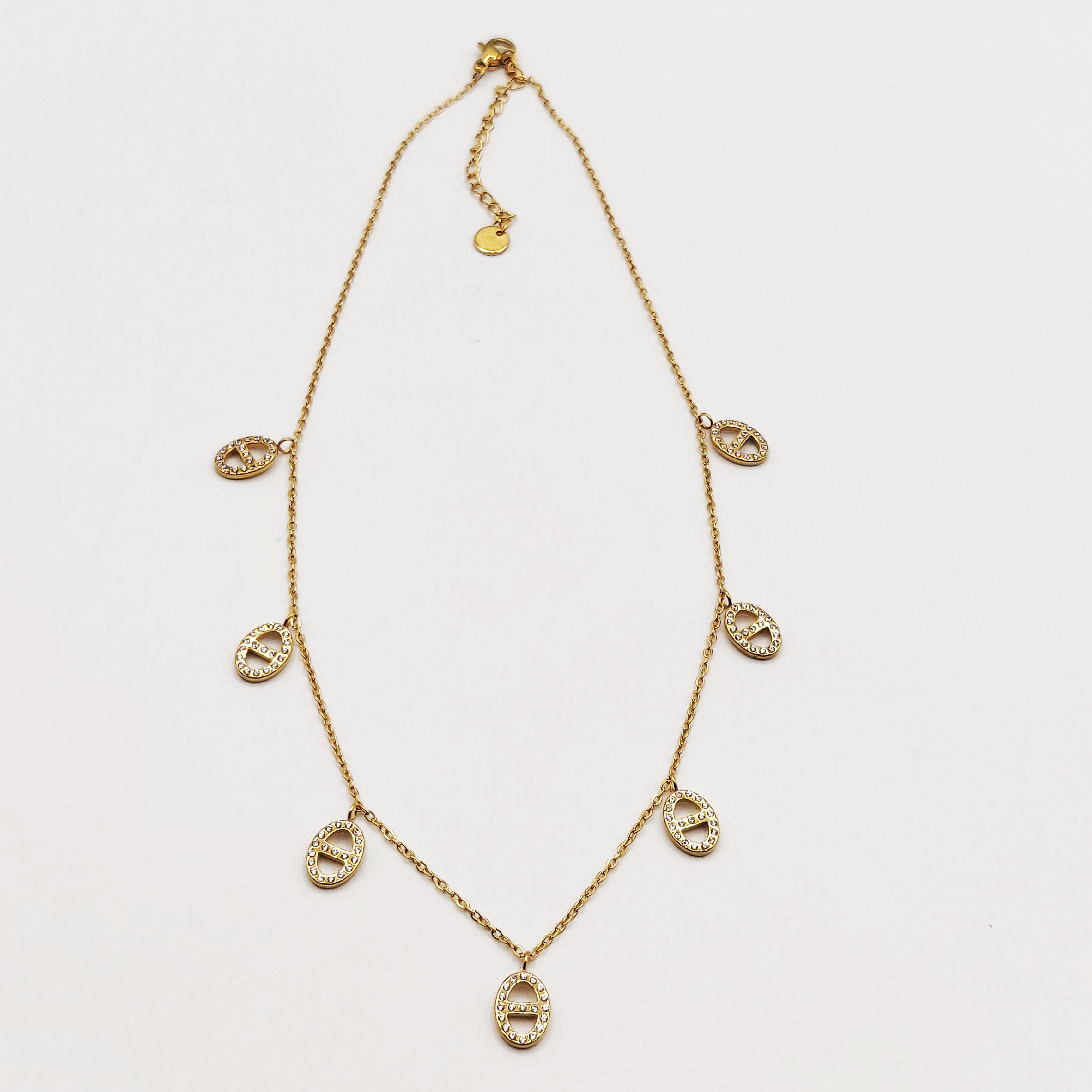 Collier Multi H Luxe Cristaux