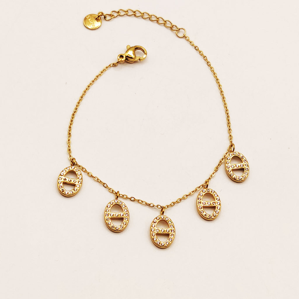Bracelet Multi H Luxe Cristaux