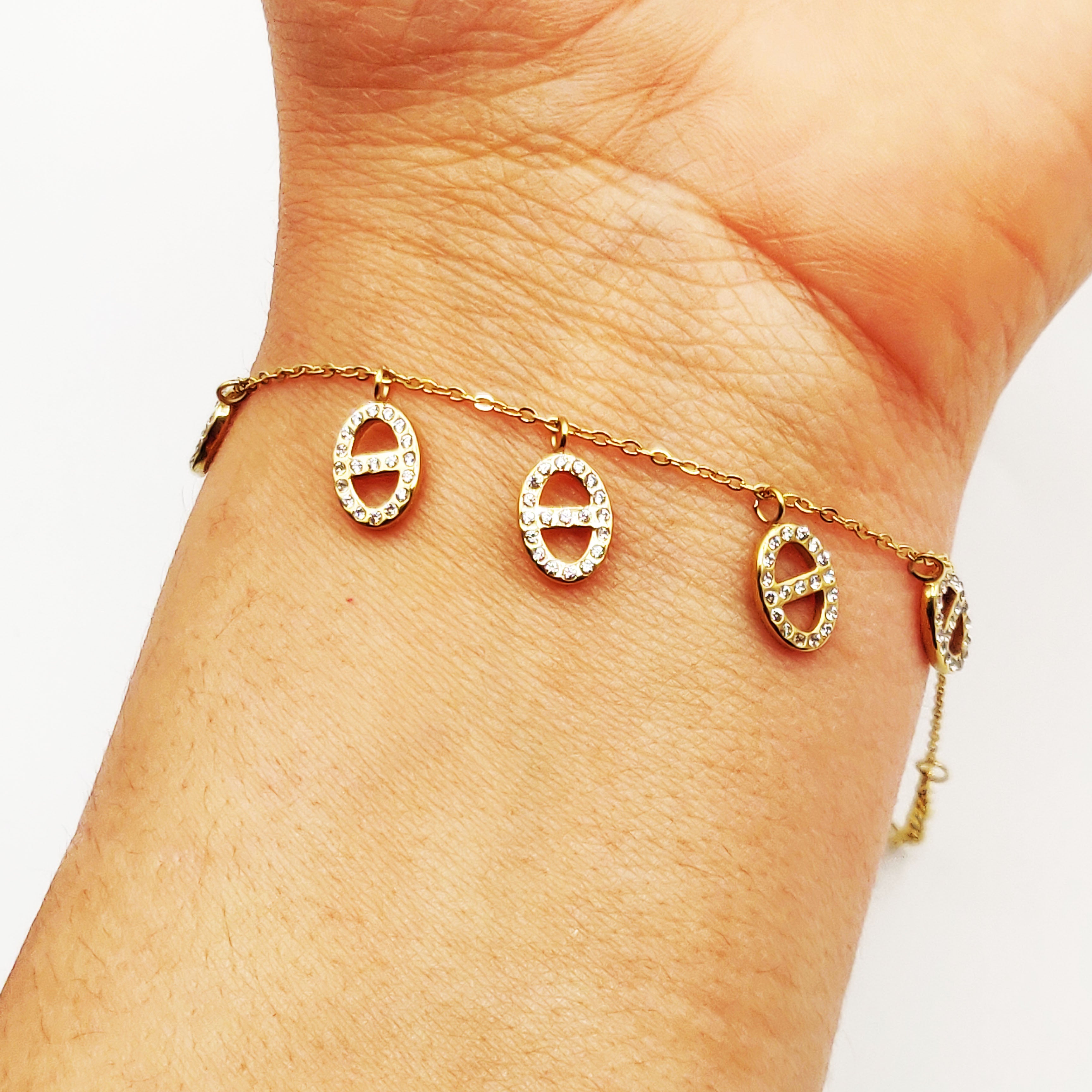 Bracelet Multi H Luxe Cristaux