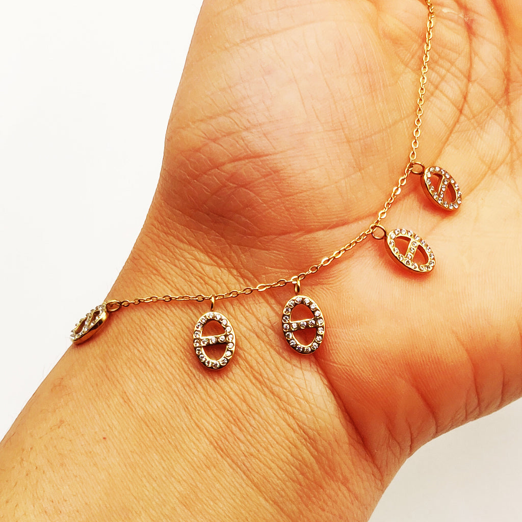 Bracelet Multi H Luxe Cristaux