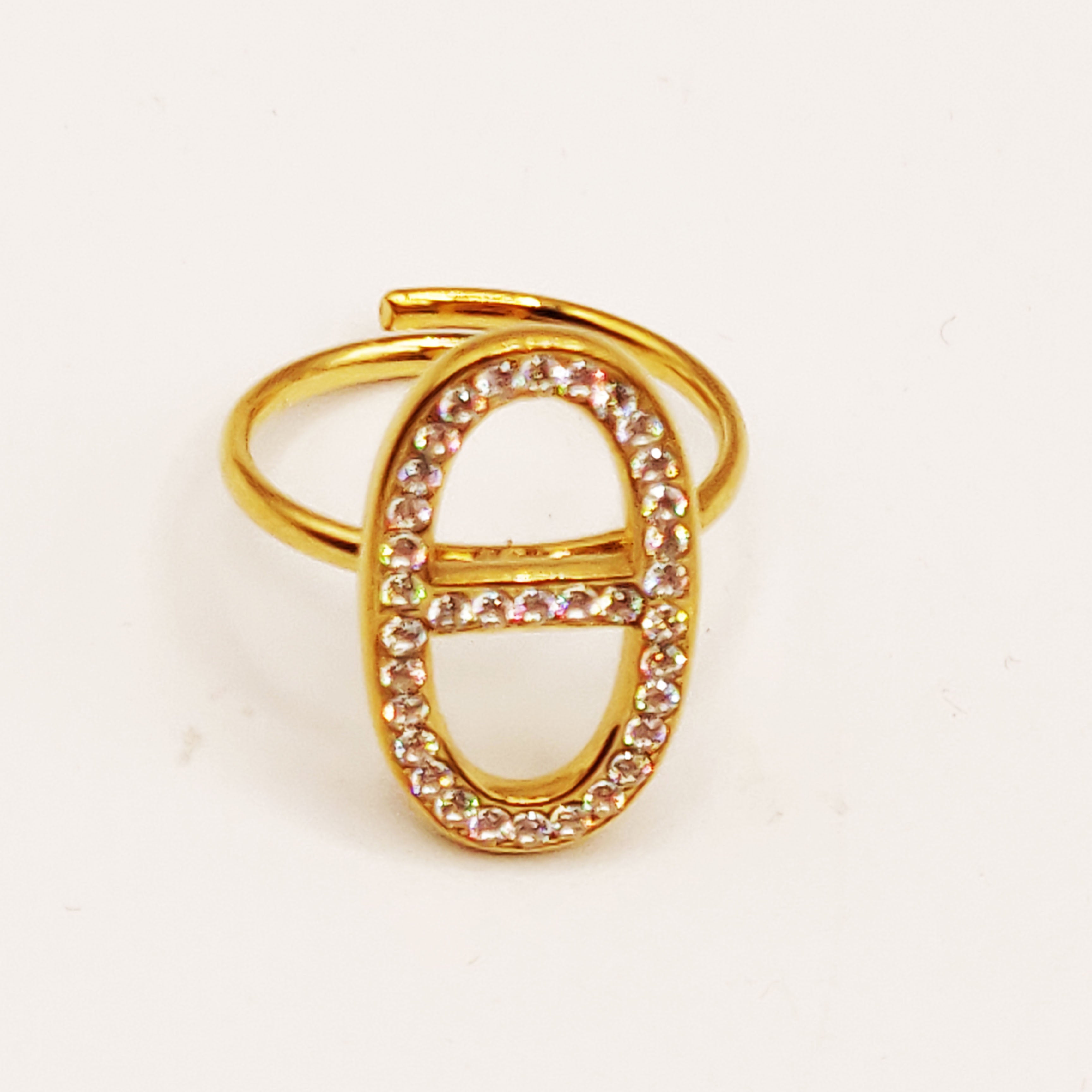 Bague Multi H Luxe Cristaux