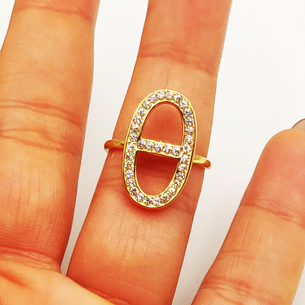 Bague Multi H Luxe Cristaux