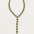 Collier Multi Trèfles Cristaux Bleus Clairs Luxe