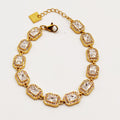 Bracelet Multi Cristaux Rectangles Tour Cristaux Luxe