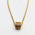 Collier Torsade Roue Hexagones Cristaux Luxe