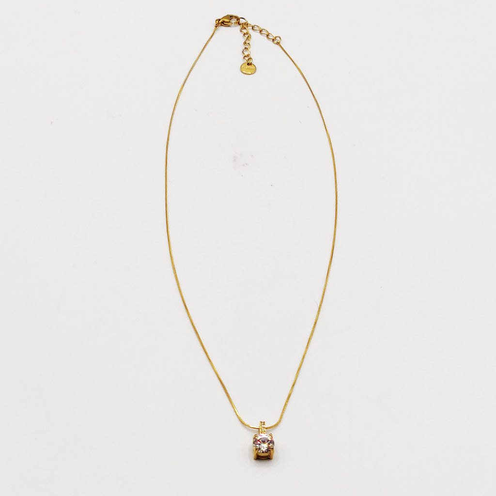 Collier Maille Fine Gros Cristal