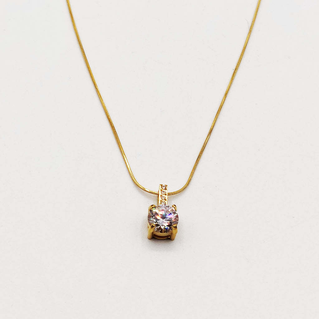 Collier Maille Fine Gros Cristal