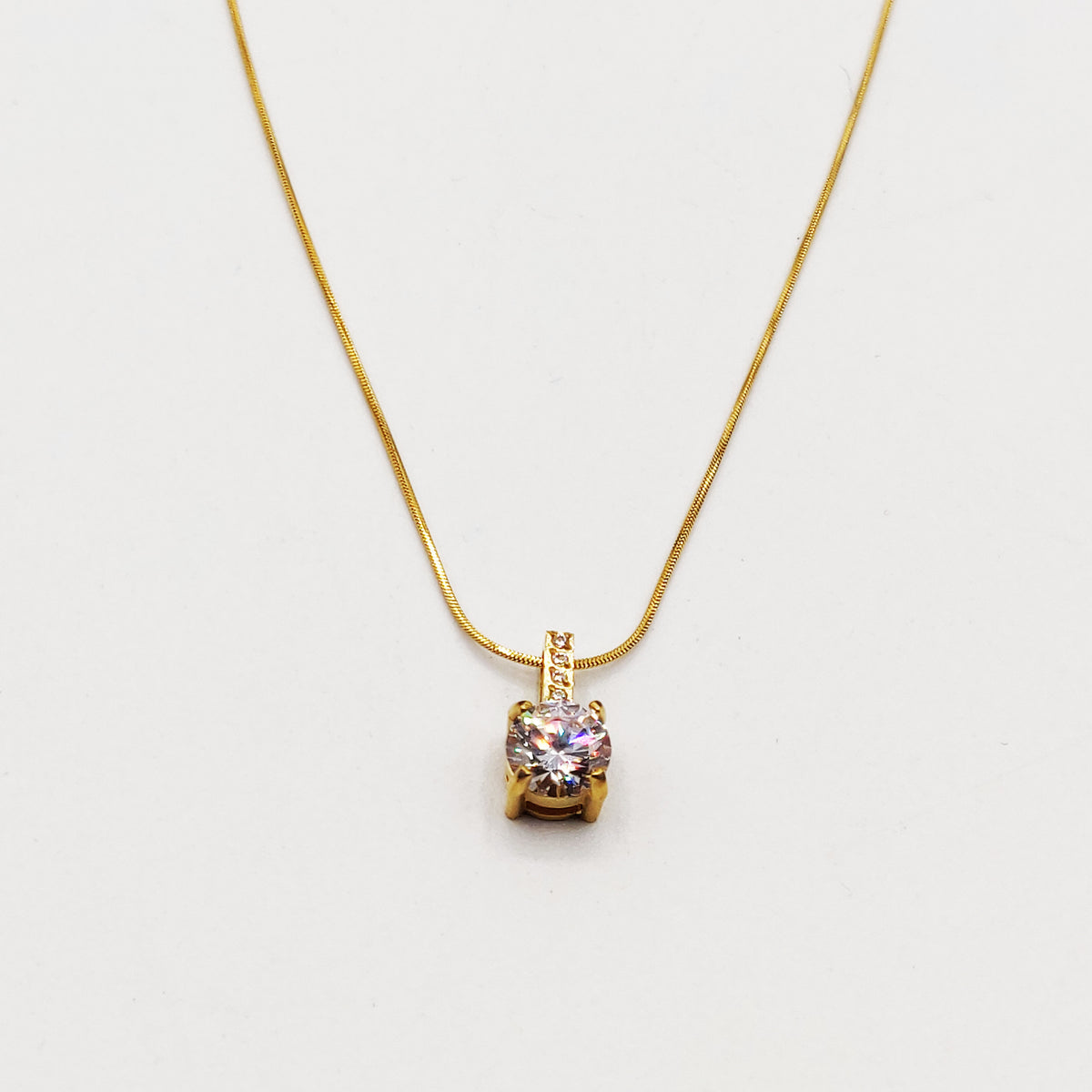Collier Maille Fine Gros Cristal