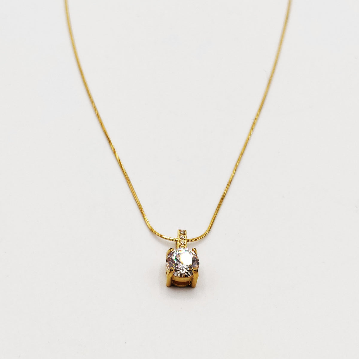 Collier Maille Fine Gros Cristal