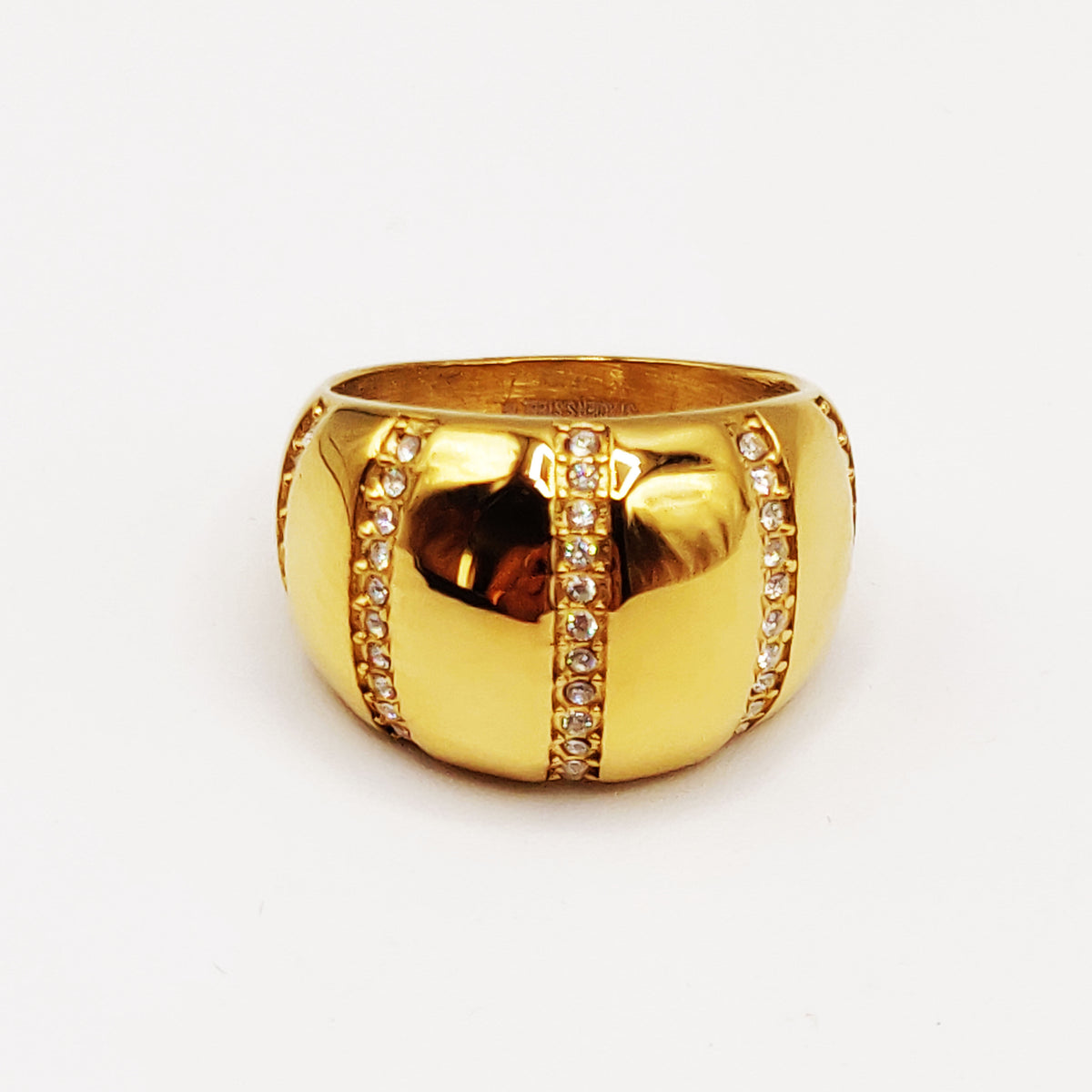 Bague 5 Lignes Cristaux Luxe