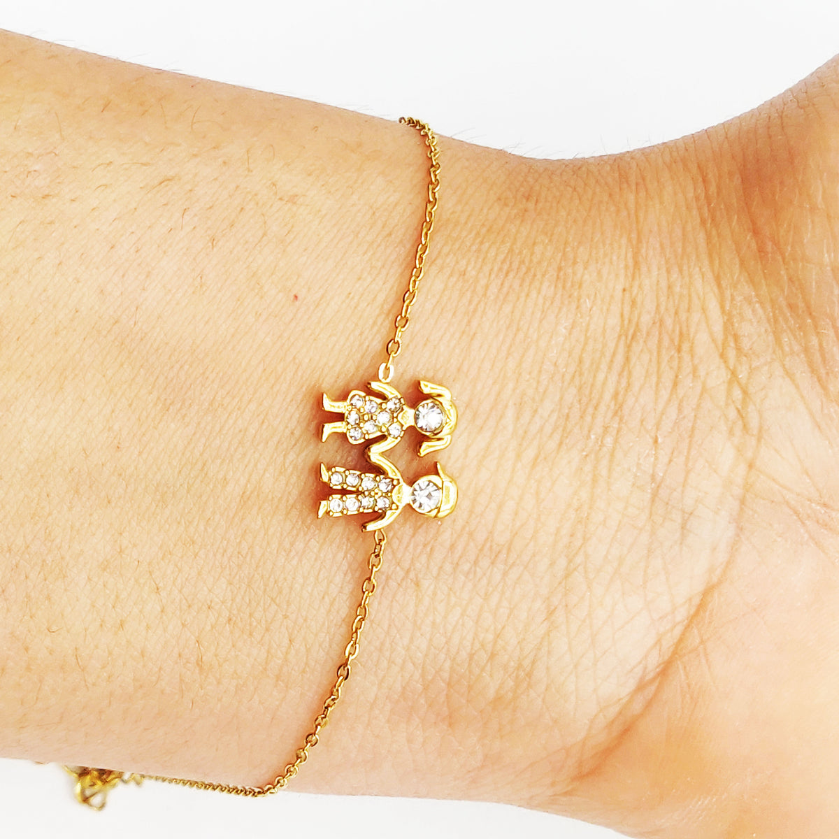 Bracelet Frère et Soeur Cristaux Luxe