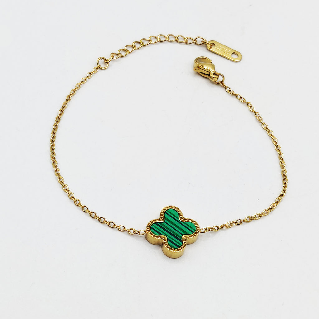 Bracelet Trèfle Vert Luxe