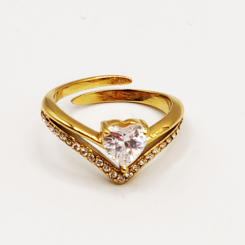 Bague Coeurs Cristaux Luxe