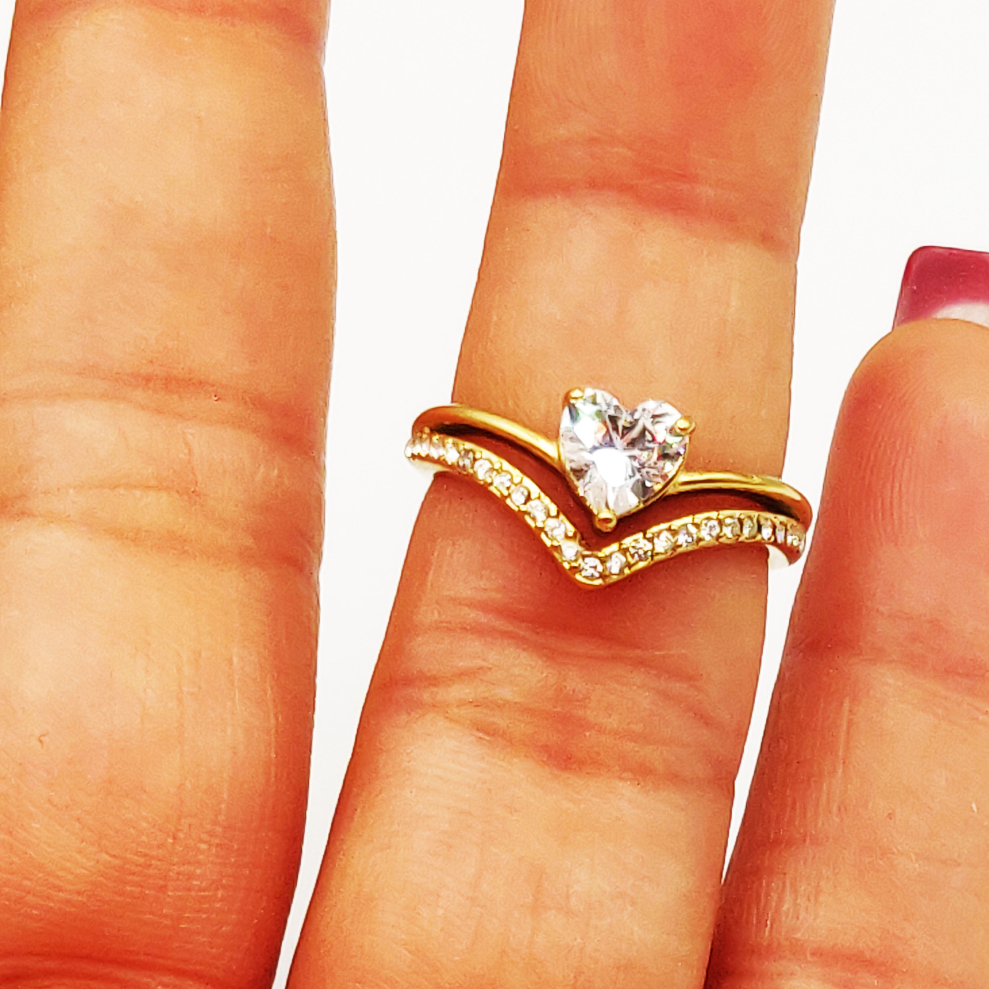 Bague Coeurs Cristaux Luxe