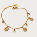 Bracelet Multi H Luxe Cristaux et Cristaux Ronds