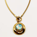 Collier Pierre Ovale Nature Bleue