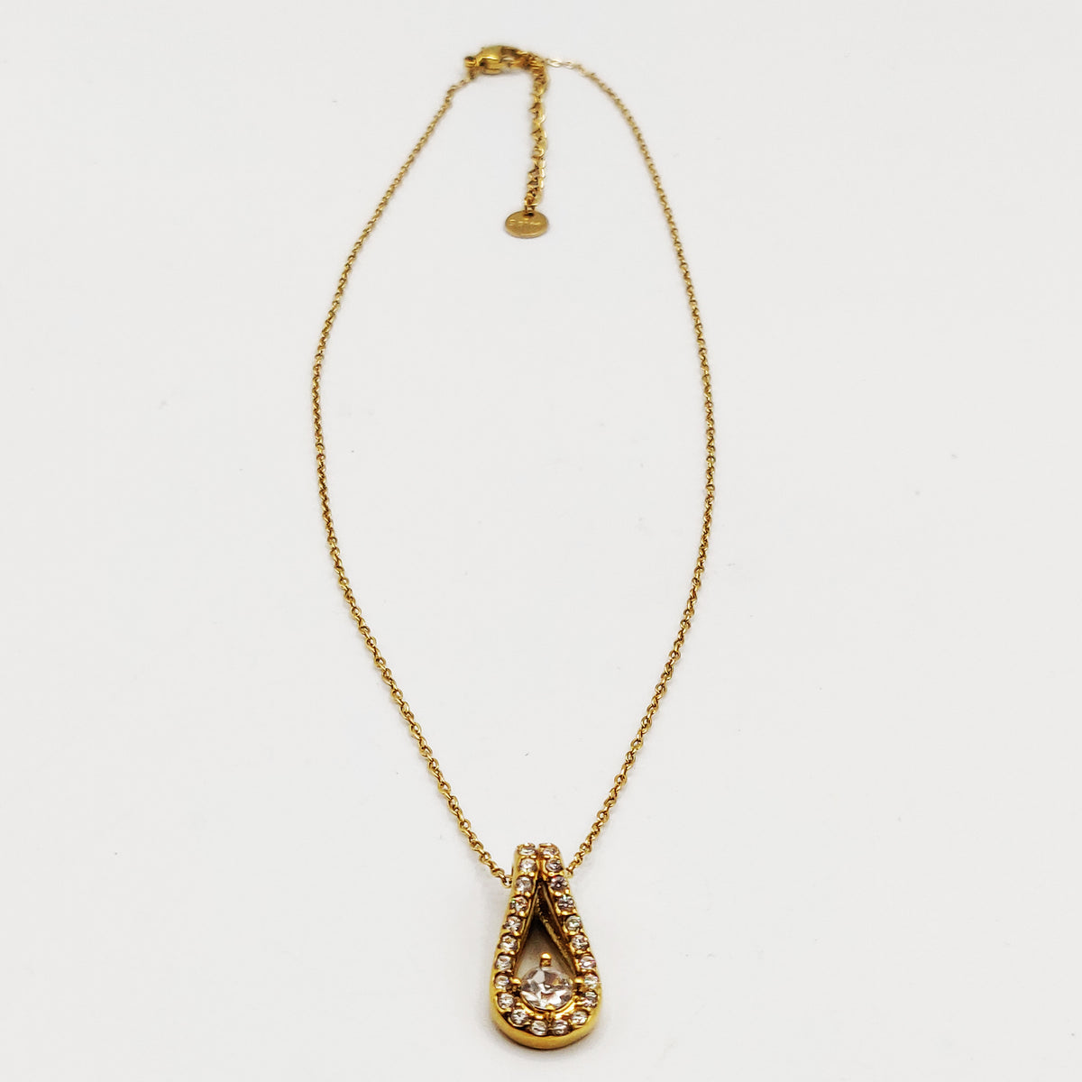 Collier Goutte Tour Cristaux et Cristal Rond
